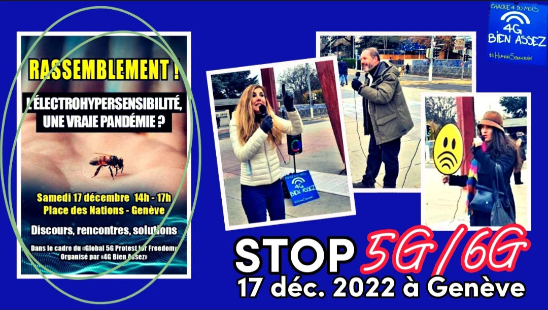 STOP 5G/6G – Rassemblement devant l’ONU à Genève