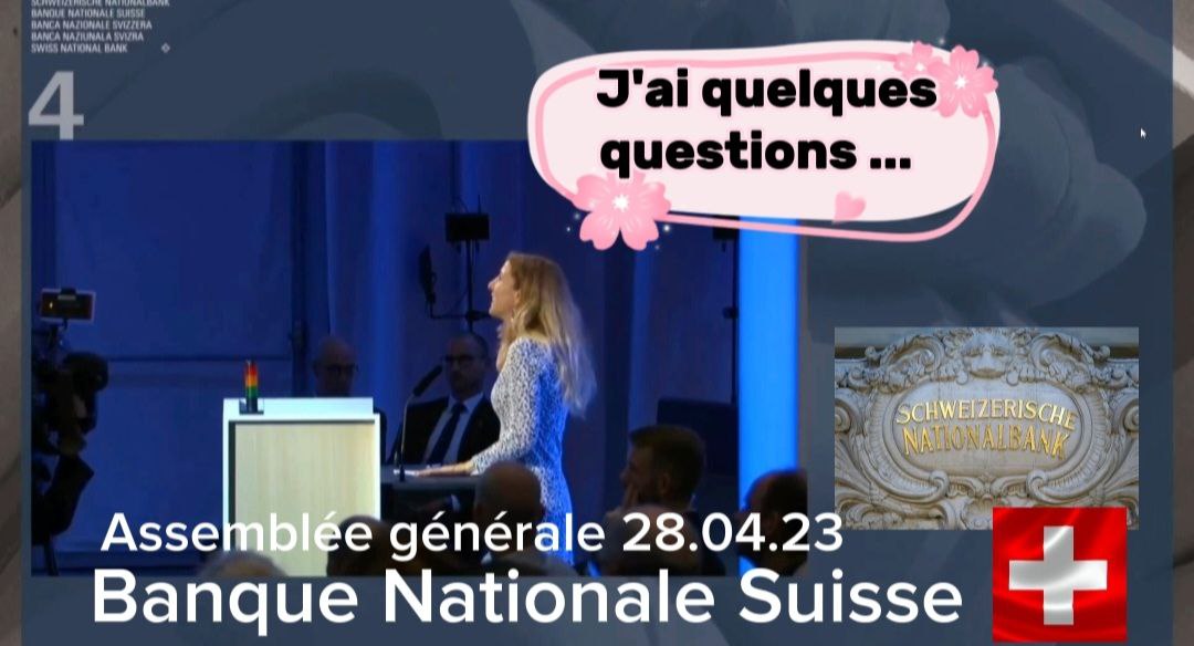 Mes questions à la Banque Nationale Suisse … et les réponses !